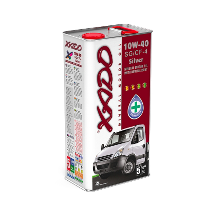 Моторне масло XADO Atomic Oil 10W-40 SG/CF-4 Silver 5л
